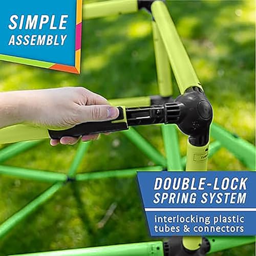 Image of Eezy Peezy Climber with Top - Active Indoor Outdoor Play Set Climbing Dome Equipment Toys - Fun for Kids Ages 3 to 6 Years Old, Green