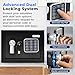 SereneLife Premium Steel Digital Safe Box - 9.1