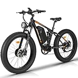 【RWD/AWD Dual-Motor Ebike】: Effortless riding is ensured with a 48V 1000W brushless front motor and a 1000W rear motor, (Single drive & dual drive riding mode can be switched through the red button on the handle)，combining for a robust 2000W output. ...