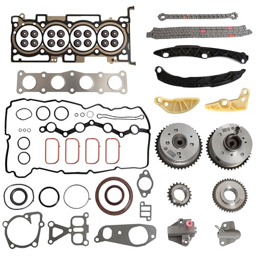 Image of Head Gasket Set+Timing Chain Kit with Intake Exhaust VVT Gear Sprocket, for Hyundai Sonata /Santa Fe Sport 2015-2019, for Kia Sorento /Sportage 2015-2018, 2.4L L4, 223112GGB0, 24350-2G750