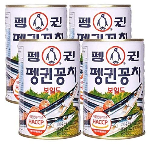 ROM AMERICA Boiled Mackerel Pike In Water, 14 OZ [Pack of 4 Cans] 꽁치