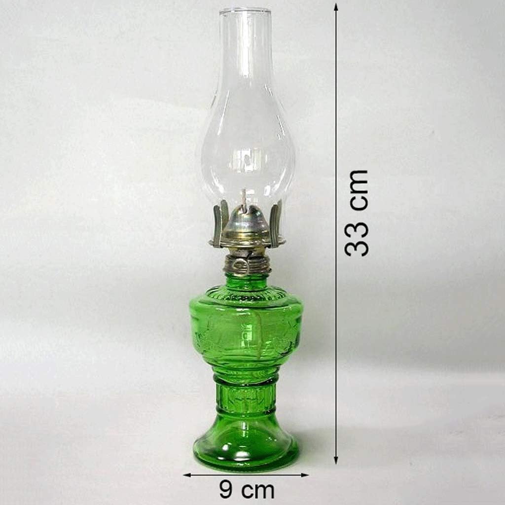 retro lampa na naftę, Lampa naftowa w stylu vintage nostalgiczna szklana wiatrówka lampa maślana awaryjna z knotami