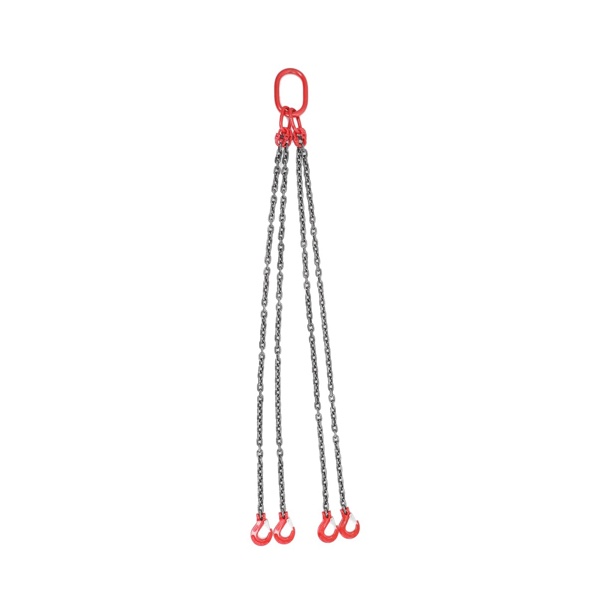 Hebezeug Kettengehänge 4 Strang, 5T Anschlagkette Hebewerkzeug G80 Alloy Steel Chains mit 150 cm Kettenschlinge für Motorzüge, Hohe Festigkeit Krangehänge