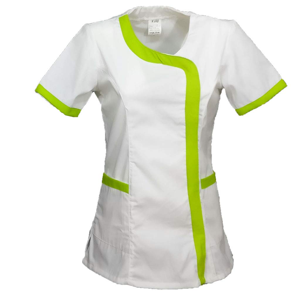 Fratelli ditalia Women's Gown Beautician Massage OSS Hairdresser Teacher School Kindergarten Work, White - Image 4