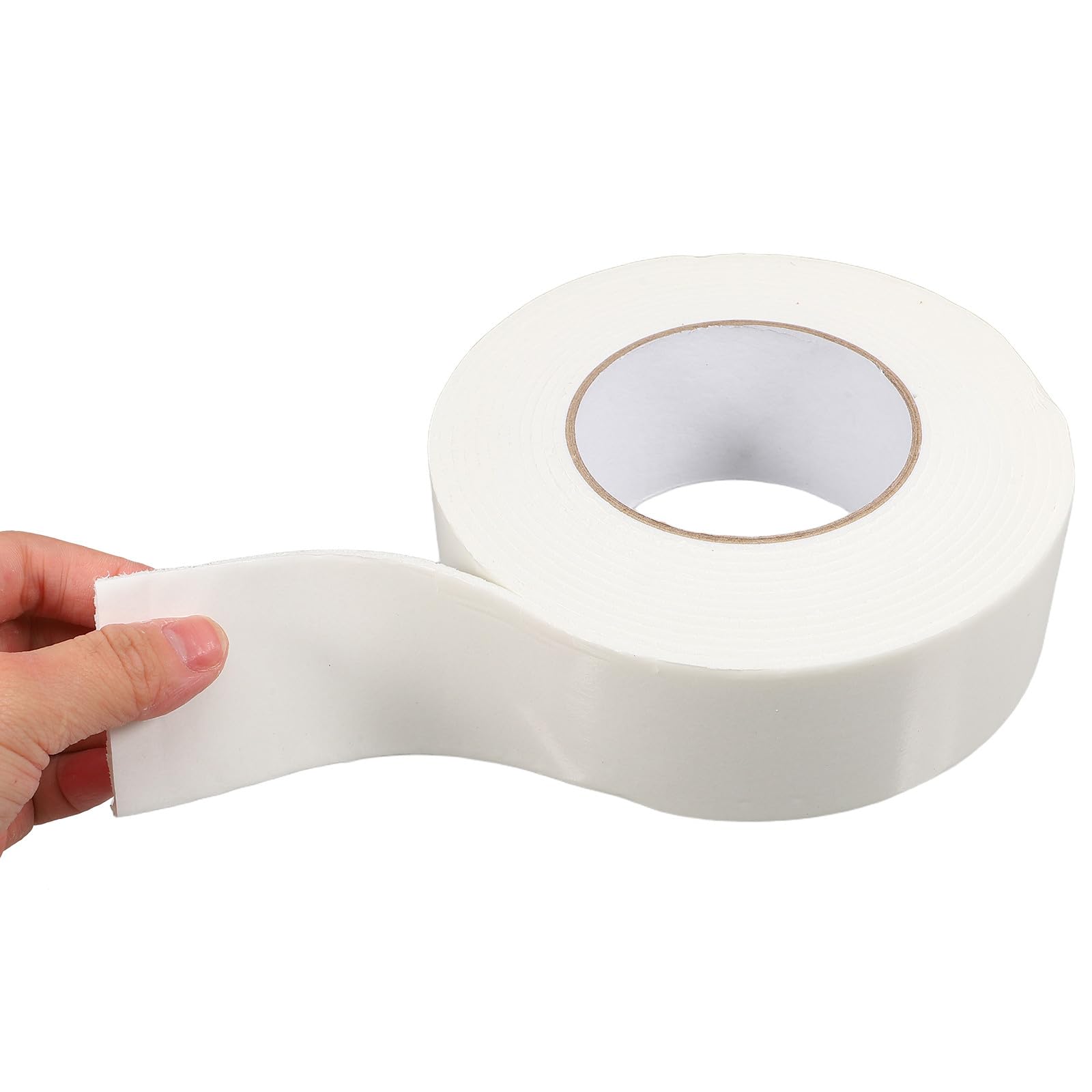 iplusmile Ruban Adhésif Double Face en Mousse Blanche 25 mm x 50 mm x 5 m Étanche Résistant au Gel Adhérence Forte