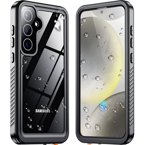 Justcool Designed for Samsung Galaxy S24 Case Waterproof, Built-in Screen & Lens Protector, Full Heavy Duty Protective Phone Case, 12FT Drop Shockproof Protection for Galaxy S24 6.2”, Black