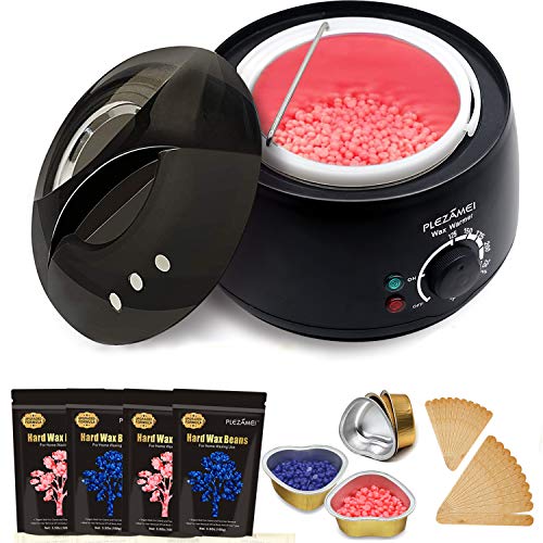 Wax Warmer, PLEZAMEI Hair Removal Wax Kit At Home Waxing Kit