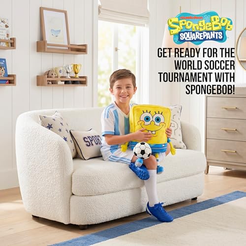 Image of Spongebob Squarepants Kids Bedding Super Soft Cozy Cuddle Pillow Buddy with Soccer Ball, 2026 World Tournament, (Officially Licensed Product) By Franco