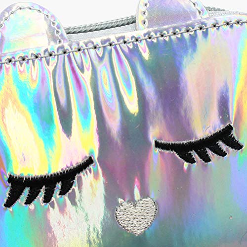 Orityle Eilova Holographic Cat Face Short Wallet Small Coin Purse For Women Girls #TOP4