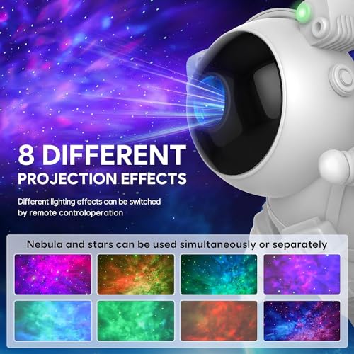 Image of Litehom Night Lamp, Astronaut Galaxy Projector Night Light with Remote Control Timer 360 Adjustable Kids for Diwali, Home Decoration, Birthday, New Year, Bedroom Fairy Light, Gaming Room, Home Party