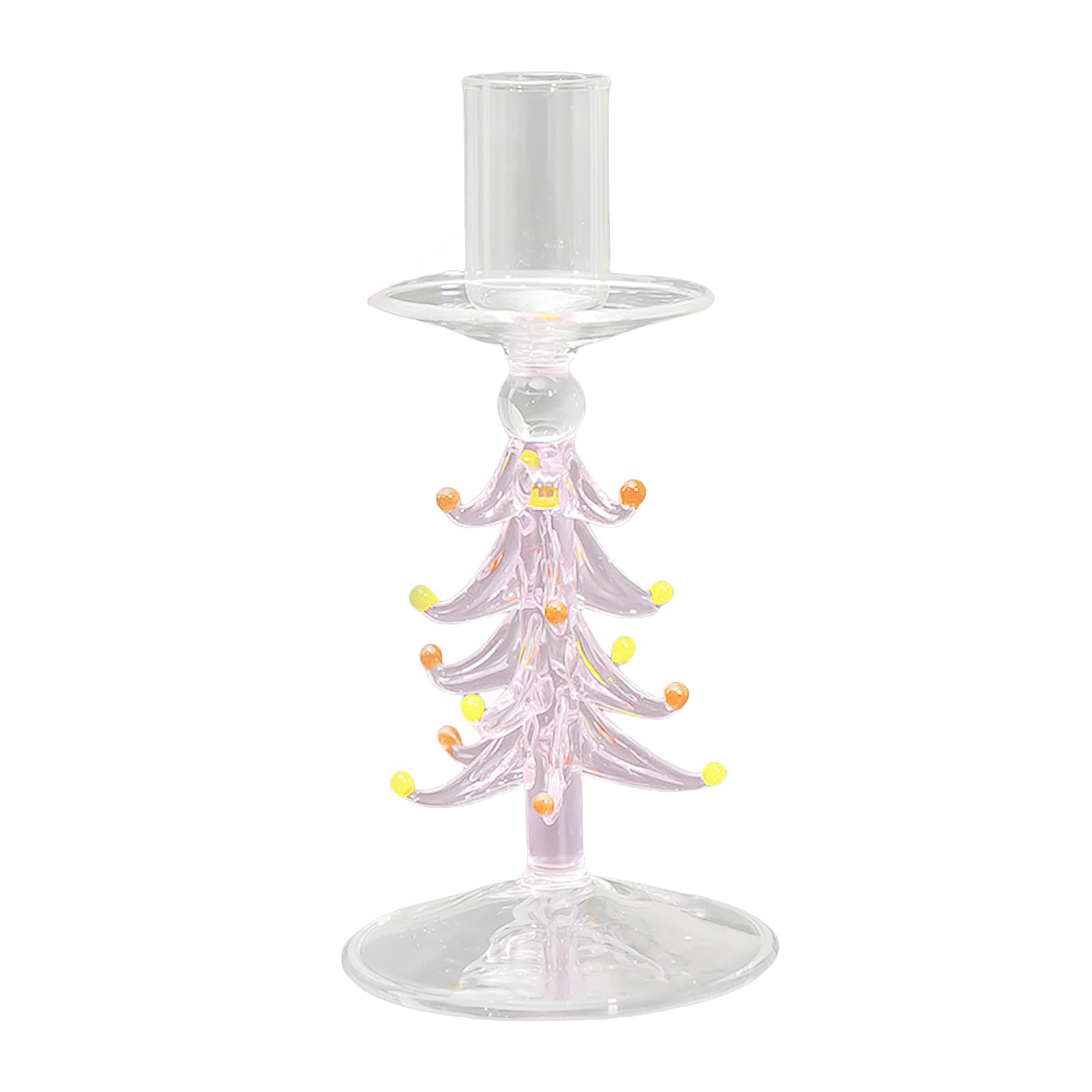 Celebratory Point Flame Possessors Christmas Tree Encouraged Artisanal Glass Creation Additional Worktop Deck for Cyclical Festivities Modern Glass Flame Ribbed Borosilicate Christmas Tree Artwork