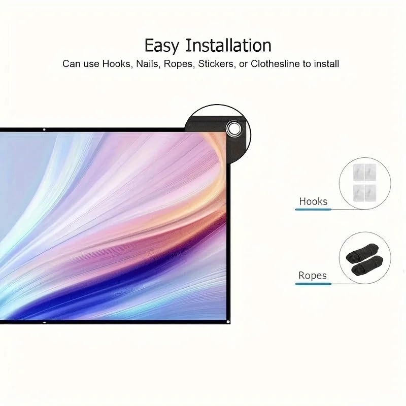 Pantalla de proyección adhesiva plegable 120 pulgadas miniatura 6