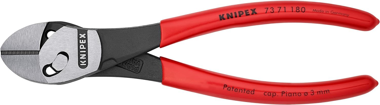 KNIPEX TwinForce Tronchesi laterale ad alta prestazione rivestiti in resina sintetica 180 mm, 73 71 180