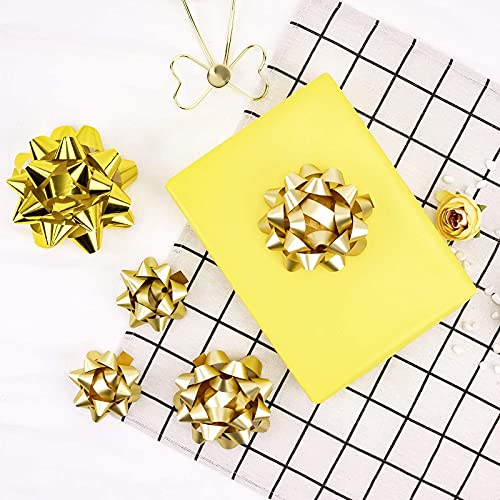 Wrapaholic 16 Pcs Gift Bows Assortment - 14 Multi Colored Assorted Size Gift Bows (Gold, Silver, White) And 2 Crimped Curling Ribbons, Perfect For Christmas, Holiday, Party #TOP6