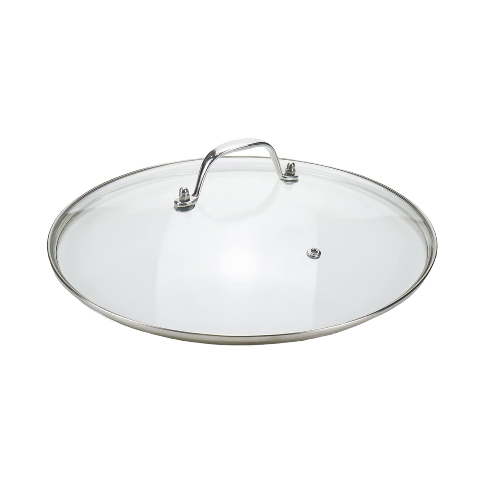 12-Inch Tempered Glass Lid With 304 Stainless Steel Rim – Replacement For Pots & Pans | Rounded Handle