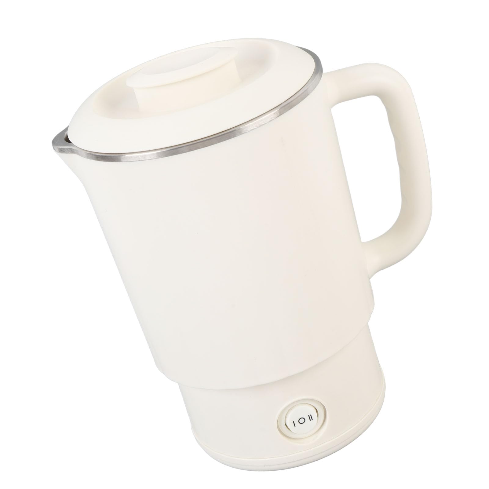 Bollitore Elettrico Portatile, Bollitore Pieghevole in Acciaio Inossidabile per Uso Alimentare da 600 Ml con 2 Impostazioni di Temperatura, per Viaggi, Campeggio, Ufficio, (Spina europea 220