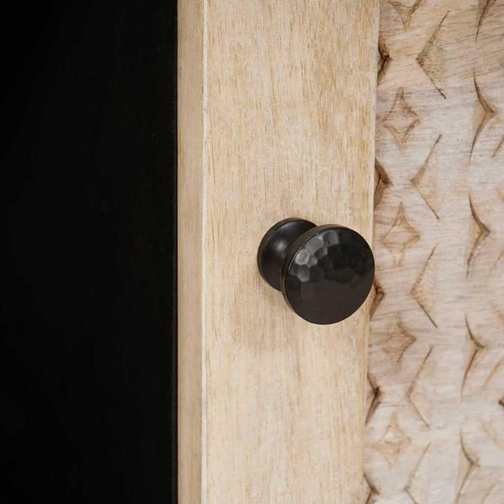 Mesa de centro blanca de 100 x 54 x 40 cm, mesa auxiliar de madera y acacia, con espacio de almacenamiento y 1 puerta, patas modernas en forma de cono para salón