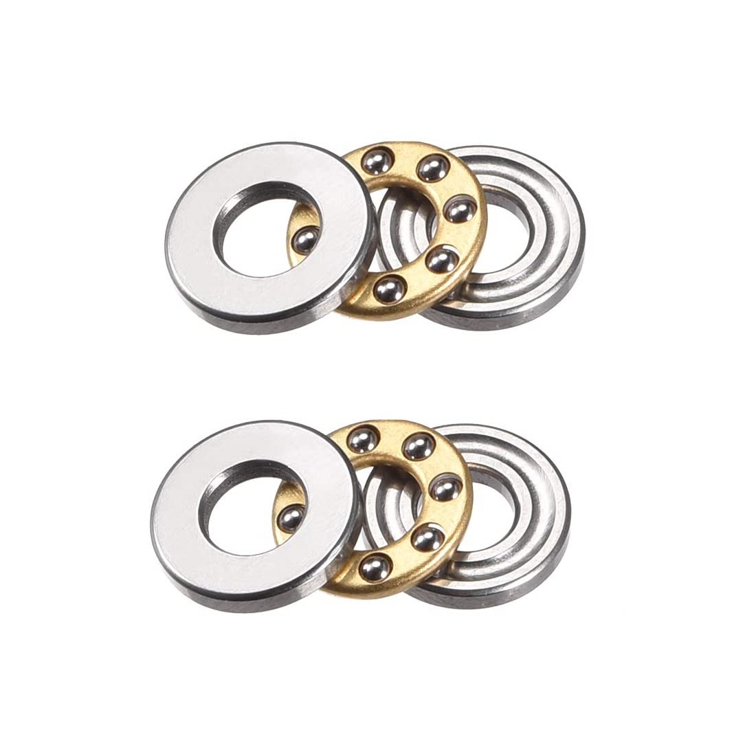 INVENTO 2Pcs F4-9M 4mm Axial Thrust Ball Bearing 4x9x4mm Single Direction carbon steel Miniature ball bearing-image-48