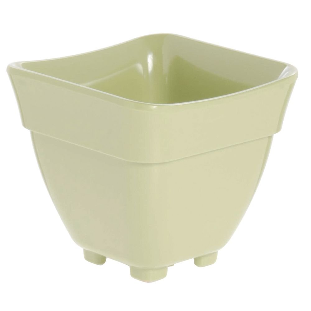 Serving Bowl Display Bowl 1/6 Size Willow Green Melamine Curveware Pan - 5 1/2 L x 5" W x 5" D by HUBERT – Melamine, Willow Green, Model H0093-WILLOW