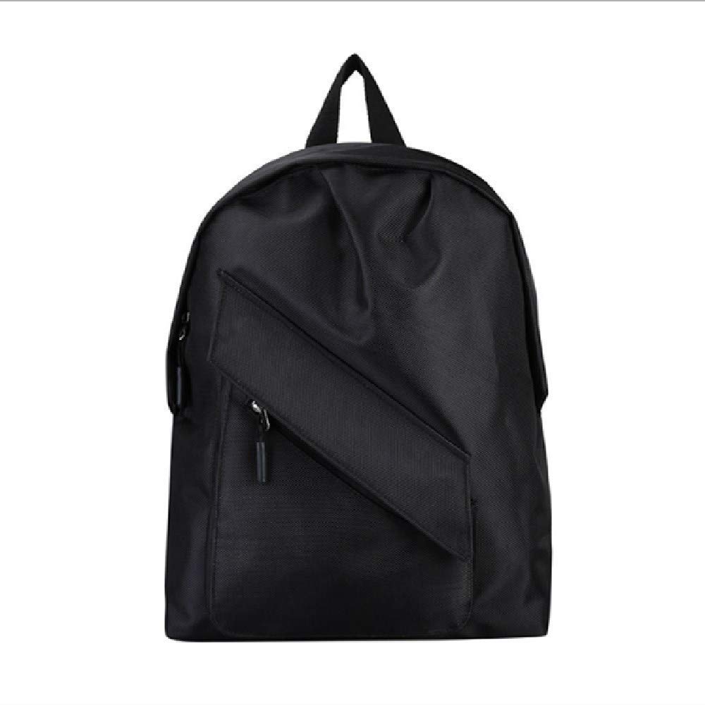 LYRSRX Oxford cloth waterproof shoulder bag large capacity side dual personality Zhiwu Dai Casual backpack black (Color : Black)
