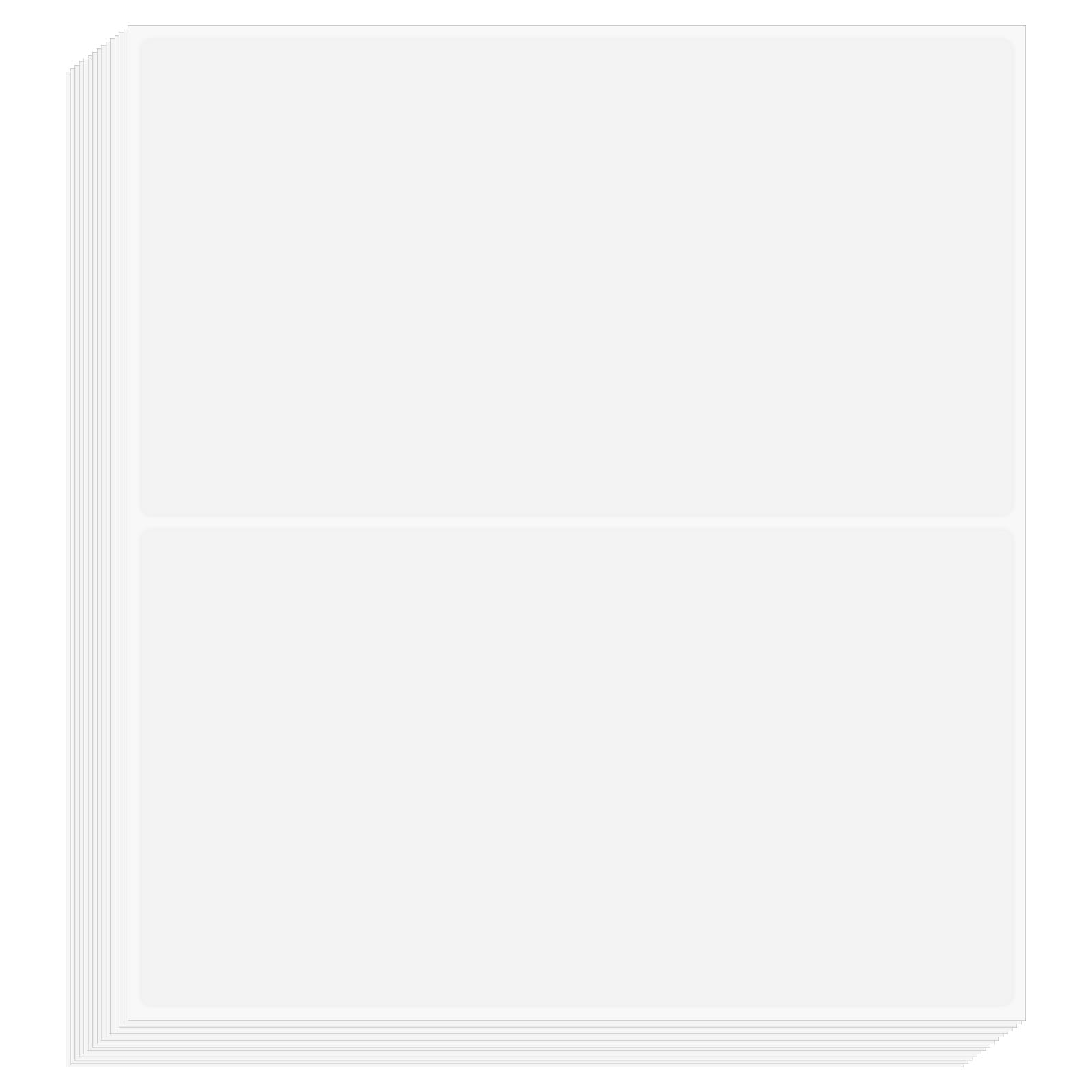 PATIKIL Color Coding Labels 7.6 x 5cm, 50 Pcs Rectangular Colored Labels Sticker Moving Stickers Tags for Inventory Packing Box, White