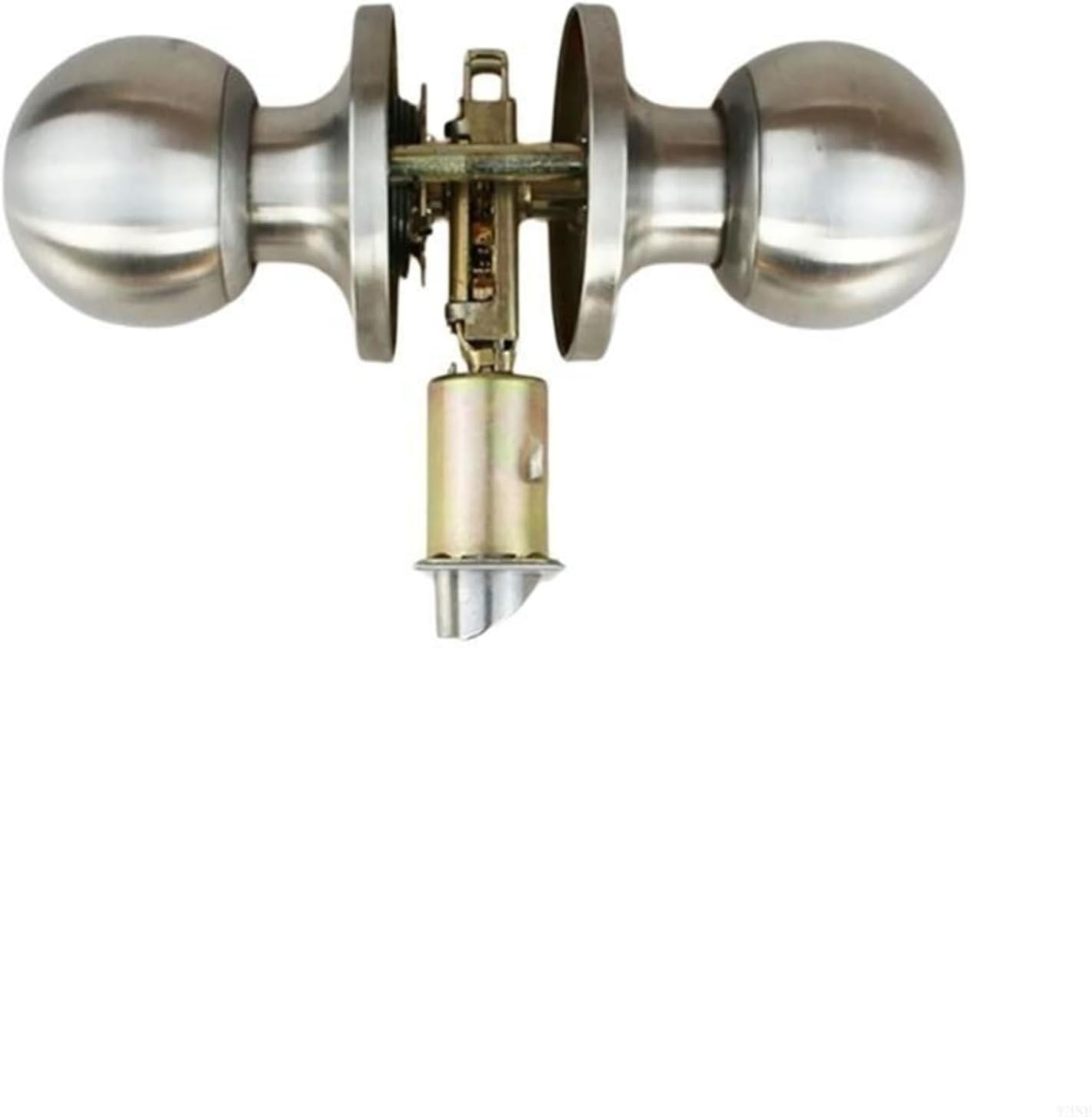 Round Door Knob Set, Stainless Steel Non-Locking Doorknob with Smooth Rotation for Interior Room Doors