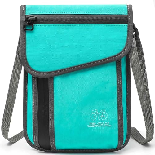 Image of JEMINAL Passport ID Crossbody Phone Bag for Men & Women: Waterproof Small Phone Shoulder Handbag for lighty Camp Jog Travel