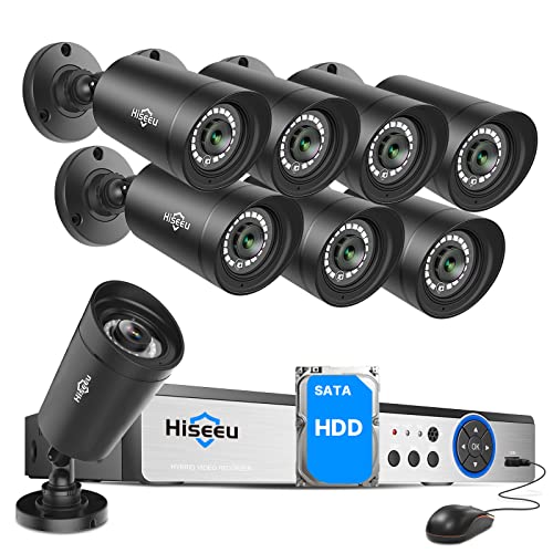70% Off Everything 【3TB HDD】 Hiseeu 5MP 8Channel Security Camera System,8Pcs 5MP Super HD Wired Outdoor Cameras with Night Vision, Home Surveillance System, Mobile APP Access & Alerts,No Monthly Fee, 3TB Hard Drive