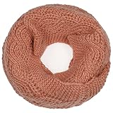 Seeberger Javina Loopschal Strickschal Winterschal Schlauchschal Damenschal (One Size - apricot)