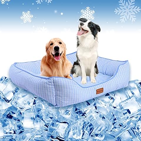 ORIONISPET Kühlende Hundebetten für Hunde und Katzen-Ice Silk Sommerbetten Cover