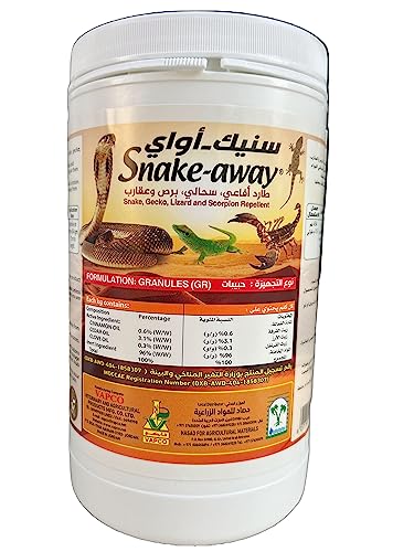 Snake- Away (Snake Gecko Lizard And Scorpion Repellent) Granular Outdoor Snake Repelling Granules Lizard & Scorpion Shield Repellent - Repels Againts Poisonous and Non-Poisonous Snakes