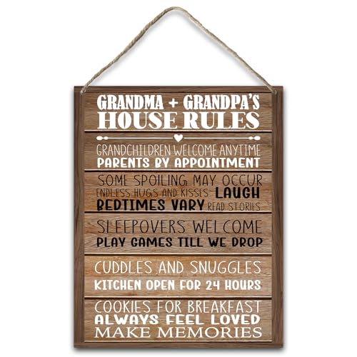 Hanging Plaque With Rope, Home Wall Decor Wood Grandma &