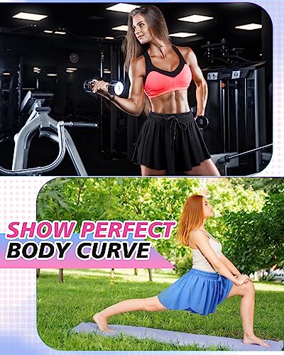 3 Pcs Flowy Running Shorts for Women 2 in 1 Butterfly Shorts with Pockets Spandex Liner Athletic Workout4