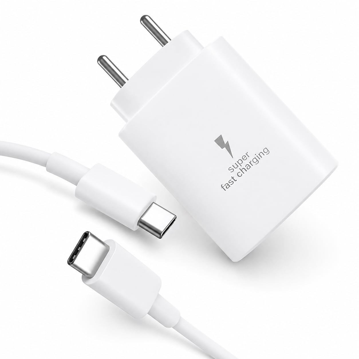 MAK 25W Type C Super Fast Charger Adapter with Type-C Cable Compatible for Samsung A56, A36, F06, F05, F15, A16, M16, M06, M55s, M05, A06, A05, M35, S24 FE, White-image-13