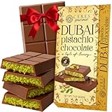 Dubai Crispy Knafeh Chocolate Pistachio Bar 7oz | Famous Dubai Kunafa Chocolate Bar | Crispy Kunafe with Pistachio Paste | Gourmet Dessert Gift