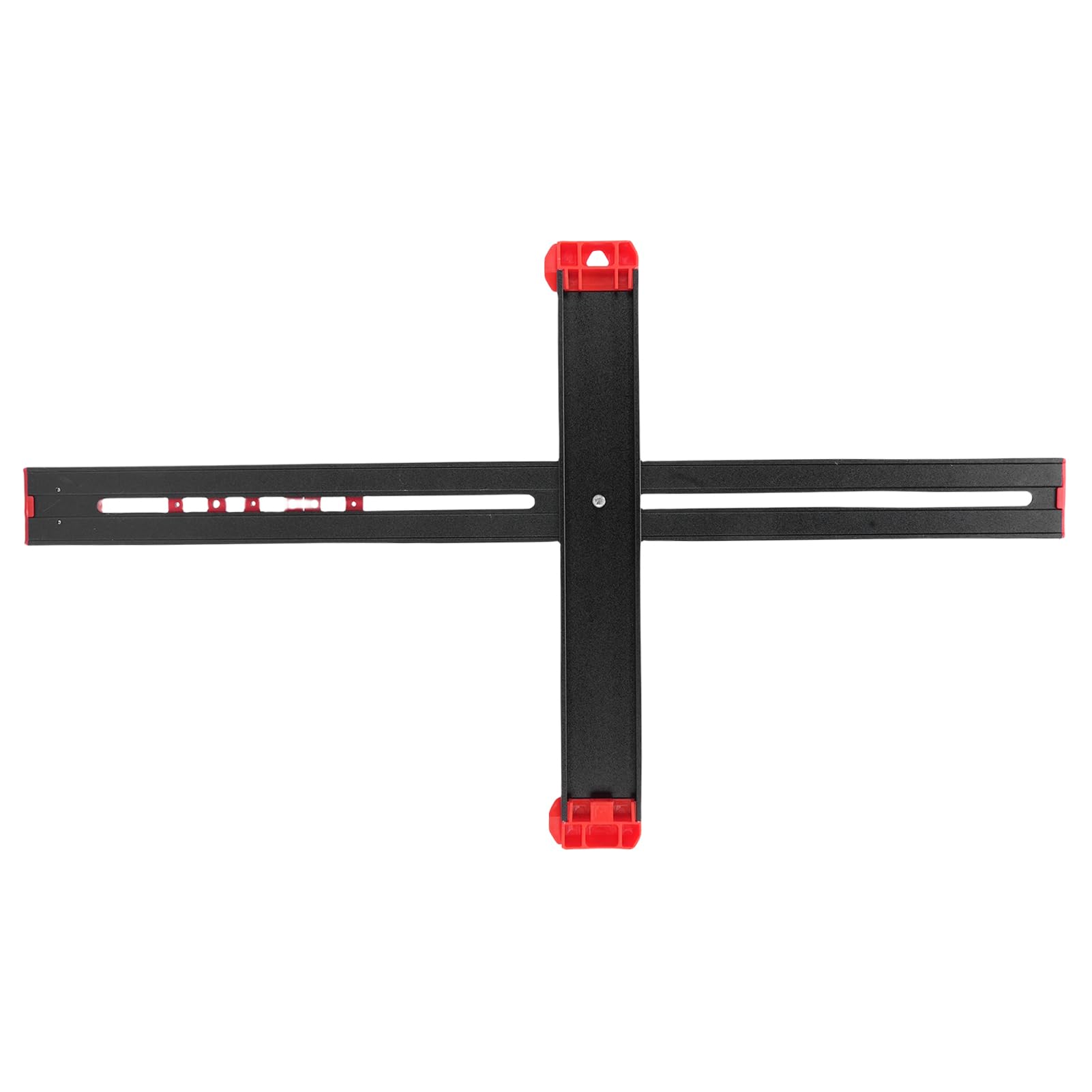Bewinner Règle de Positionnement de Perçage 4 en 1, carré en T Multi-angle Réglable de 60 Cm avec 3 Curseurs, Niveaux à Bulle, Bouton ABS, Outil de Guidage Précis de Perçage de Trous pour le Travail