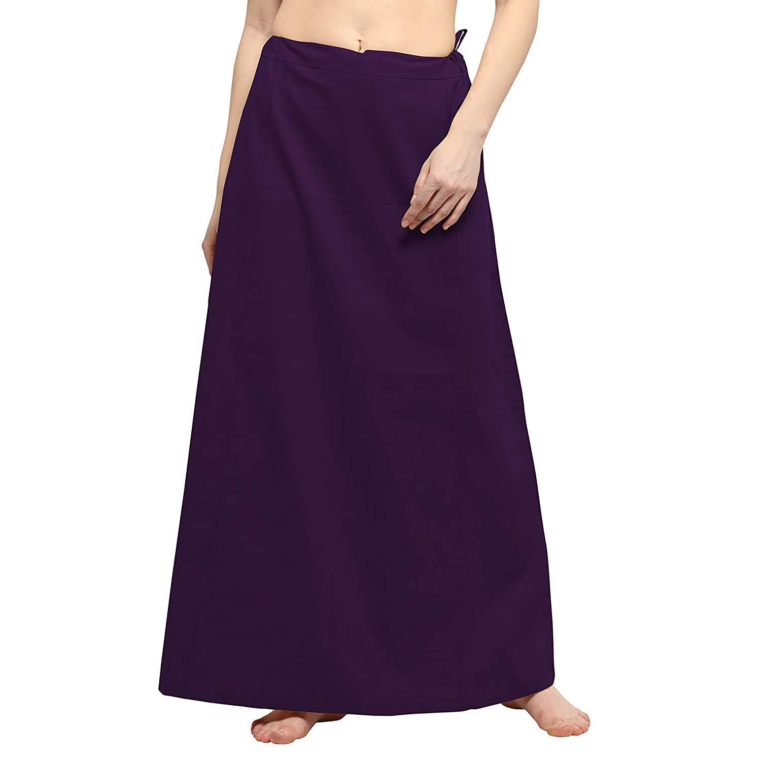 SUSHILA Girl Women's Royal Cotton Readymade Petticoat for Saree (SIZE-MEDIUM)COLOR-DARK PURPLE-image-33