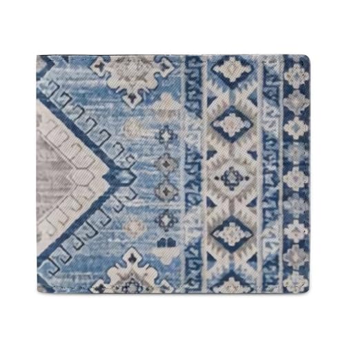 Orientalischer antiker Blauer Kelimteppich, große Geldbörse, kompakte und praktische Geldbörse