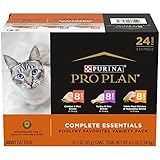 Purina Pro Plan 24 Count Wet Cat Adult Chicken & Turkey Entrees Variety Pack, 3 oz