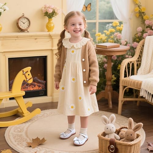 Image of Flaryzone Toddler Little Girl Mary Jane School Uniform Oxfords Flat Dress Shoes
