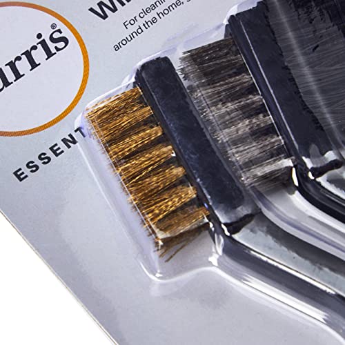 Harris Essentials Mini Wire Brush 3 Pack, Nylon, Steel & Brass