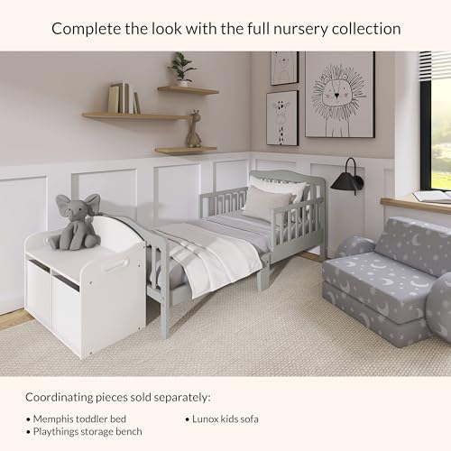 Dream On Me Classic Design Toddler Bed, GREENGUARD Gold, Cool Grey - image 6