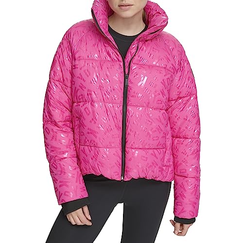 DKNY Women's Performance Repreve Fill Boxy High Low Puffer2