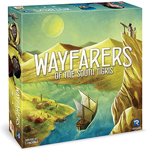 Image of Renegade Game Studios Wayfarers of the South Tigris Dice Placement Strategy Board Game, 1-4 Players, 60-90 Minutes | Strategic dice placement and worker management game for 60-90 minutes, featuring desert exploration and tableau building
