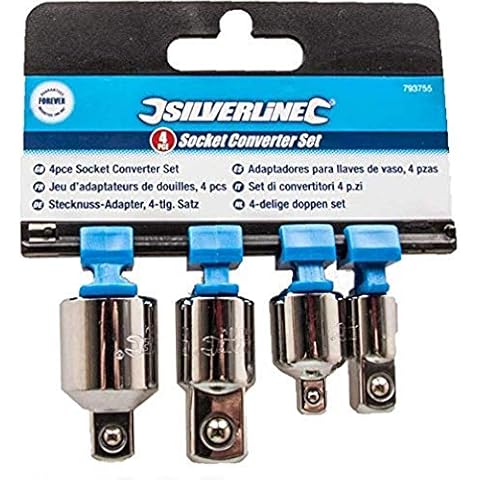Silverline 793755 Socket Converter Set 4 Pieces Cover