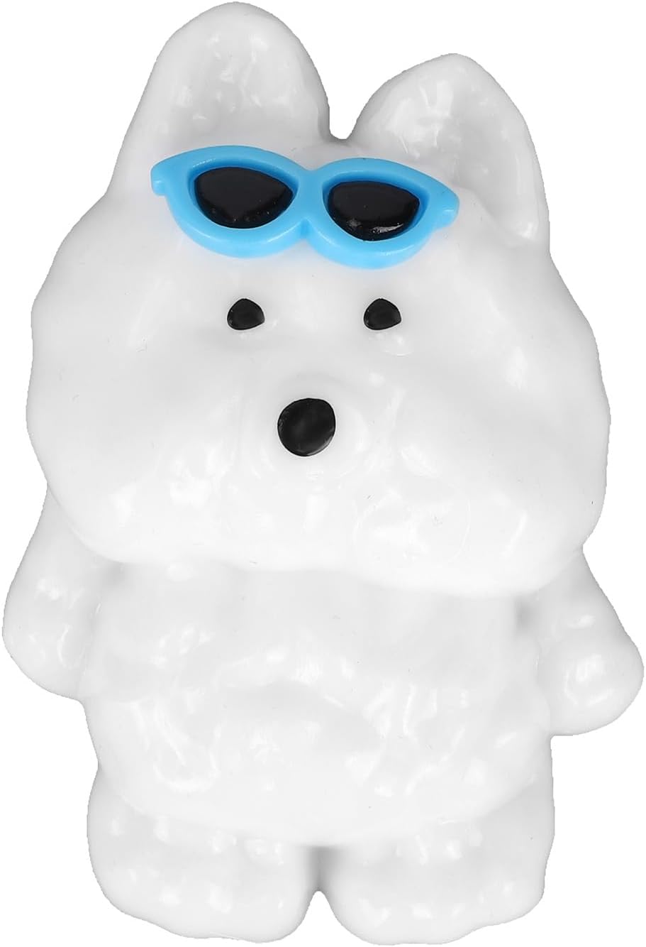 Funny Squeezing Dog Toy, West Highland White Terrier Squeezable Dog Kawaii Squeezing Animal Toys Novelty Things for Kids Teens Adults (White)