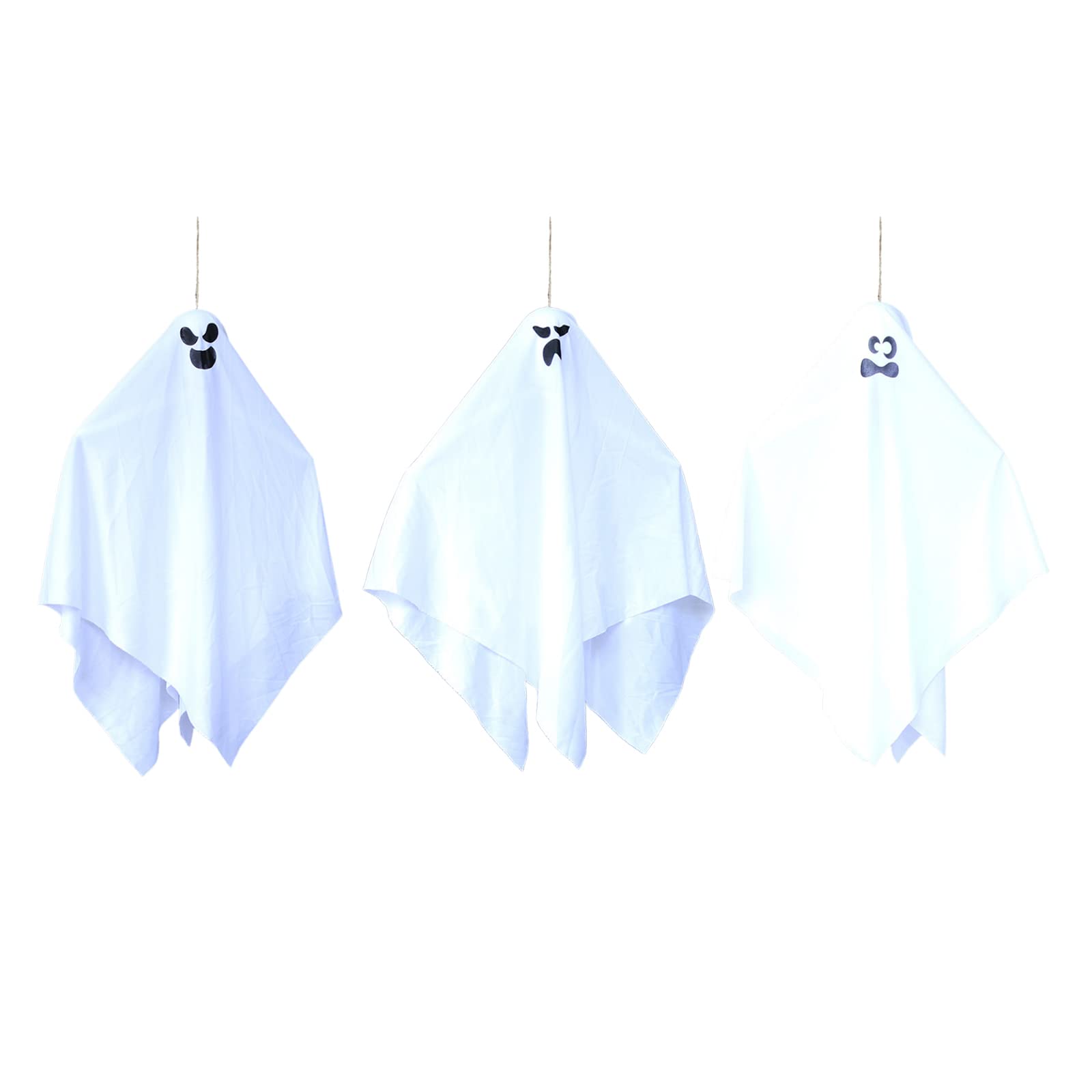 Confezione da 6 fantasmi da appendere per Halloween, 50 x 70 cm, fantasmi volanti per Halloween, decorazioni per interni ed esterni, cortile, veranda, prato, giardino, alberi, decorazioni per feste