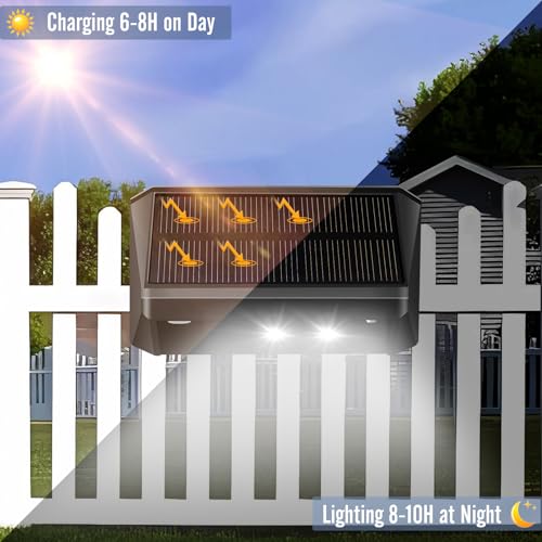 Paideste TJD-1010 Solar Fence Lights Outdoor-Ip65 Waterproof Solar Powered Deck Solar Lights, Led Sloar Lights For Outdoor Stairs, Deck Fence Step Patio Yard Garden Pathway thumb #1
