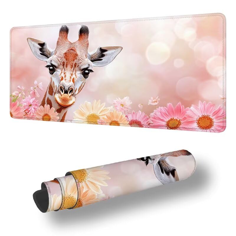Tapis de souris de jeu XXL sous main bureau étanche motif cerf