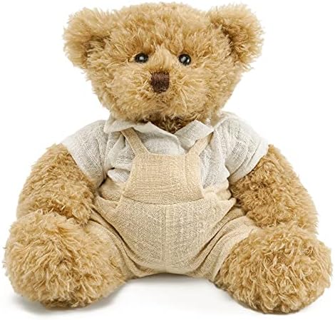 Nleio Teddy Bear Stuffed Animals, 11.7" Stuffed Bear Plush, Cute Stuffed Animal with Costume, Small Teddy Bear for Kids Baby Toddlers Girlfriend, Gifts for Valentines Day/Birthday/Christmas
